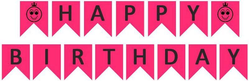 

Generic Happy Birthday Party Decorations Banner, Ages 3+, Pink