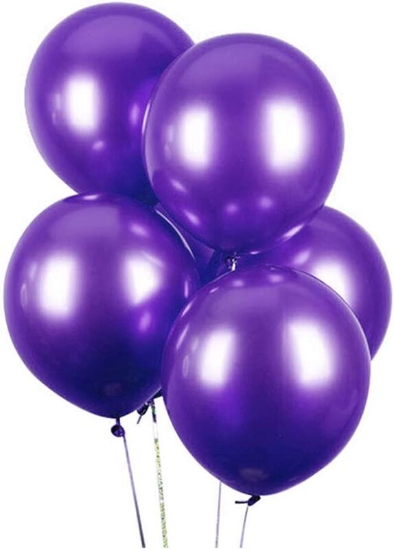 Party Fun 12-inch Balloon, Pack of 40 Units, Chrome Clear Purple