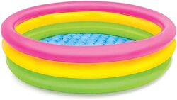 Intex 3 Ring Swimming Pool, Medium, 57412NP(25), Multicolour