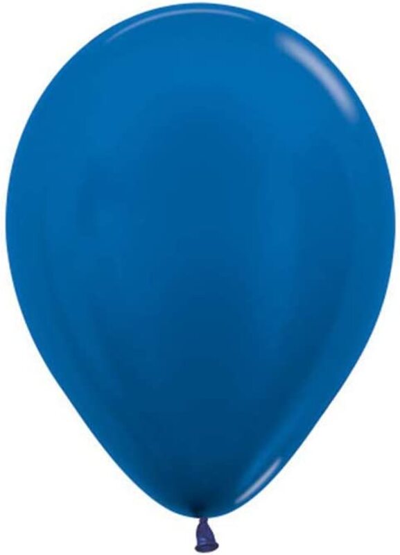 Sempertex 12-Inch Round Latex Balloons, 50 Pieces, Metallic Pearl Blue