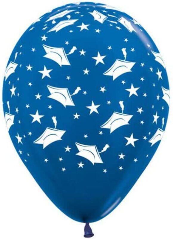 

Sempertex 12-inch Round Latex Balloon, 50 Pieces, Metallic Blue