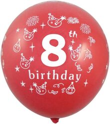 Birthday Party Fun Balloons, 12 Inch, Ages 8+, Red