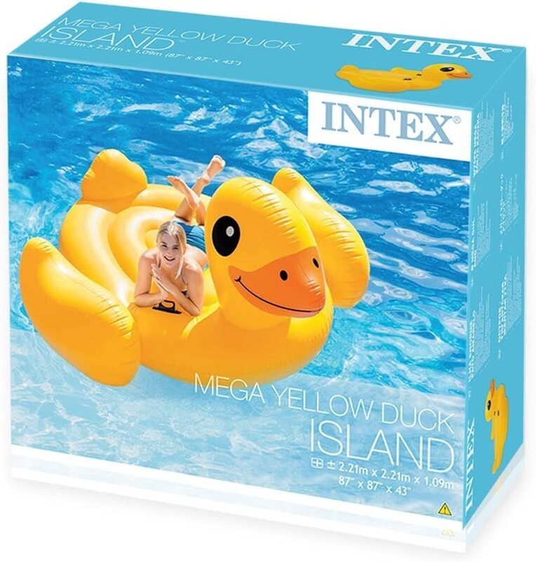 Intex Inflatable Mega Duck Island Float, Yellow