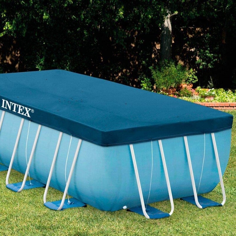 Intex Rectangular Pool Cover for 4 x 2m Swimming Pool, Navy Blue