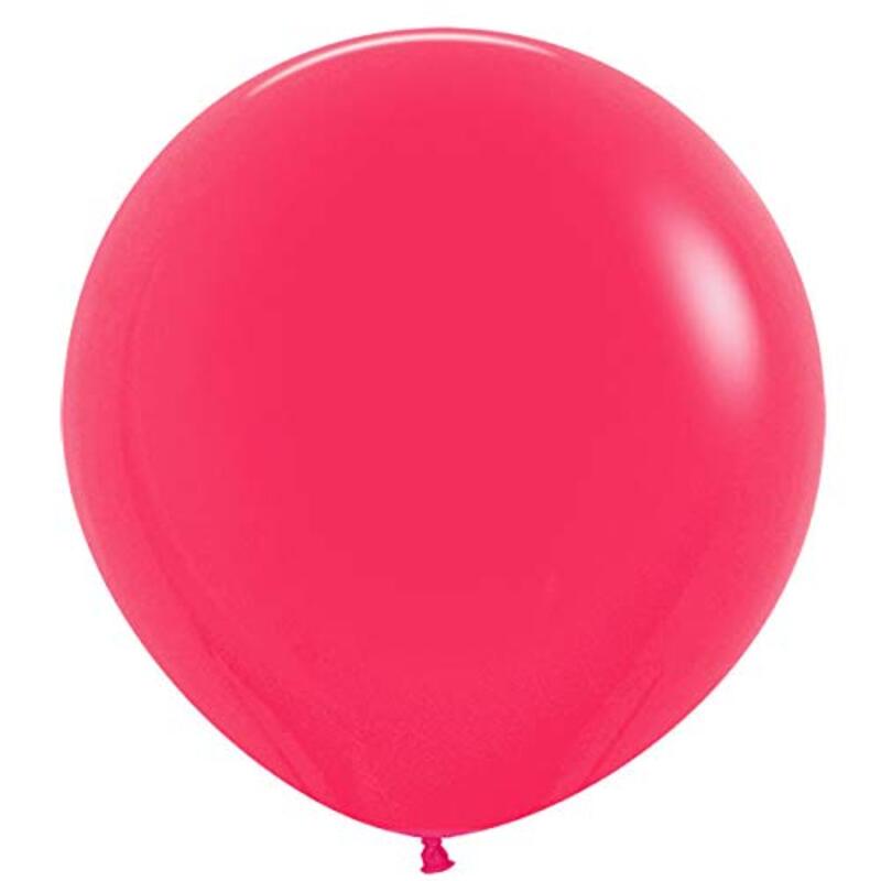 Amscan 20012963 60cm Latex Balloons, 3 Pieces, Raspberry