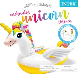 Intex Unicorn Ride-On, One Size, 57561, Multicolour