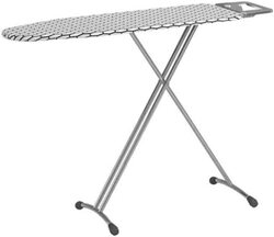 Beautiful Teefal Portable Standing Iron Board with Iron Press Holder, 48 x 15", Grey