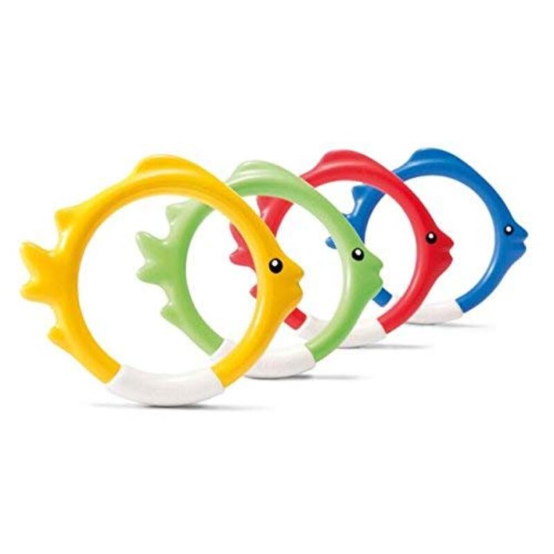 Intex Under Water Fish Dive Rings, 4 Pieces, 55507, Multicolour