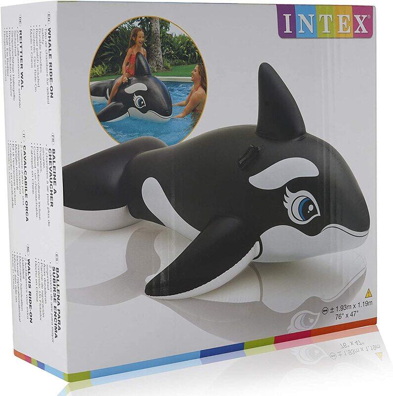 

Intex Whale Ride On Pool Float, 58561, Black