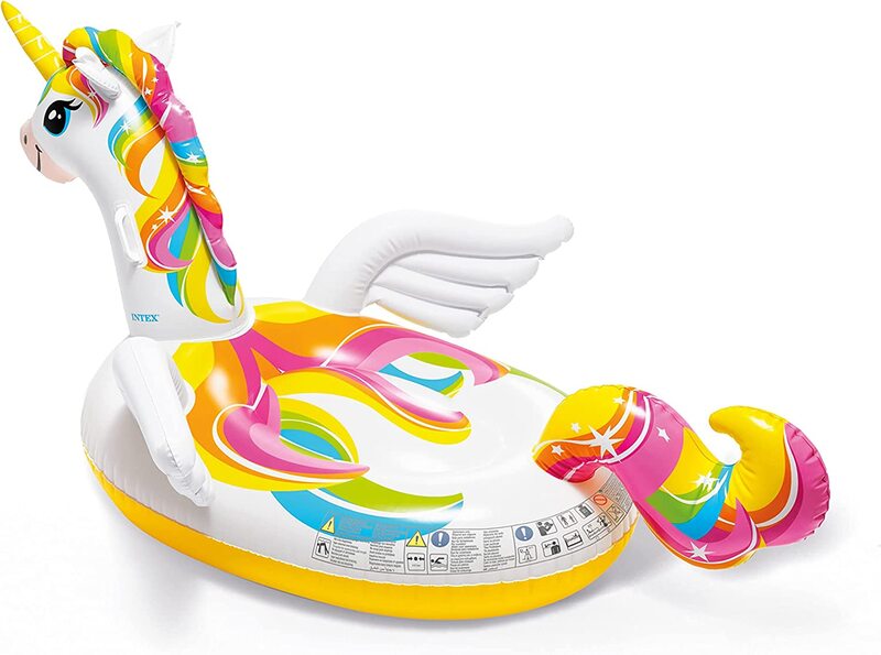 Intex Unicorn Ride-On, One Size, 57561, Multicolour