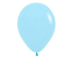 Sempertex 5-inch Round Latex Balloon, 50 Pieces, Pastel Matte Blue