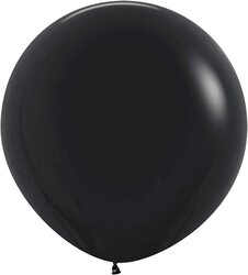 Sempertex 24-inch Latex Round Balloons, 3 Pieces, Fashion Black