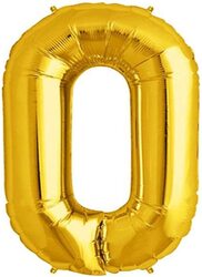 38-inch Letter "O" Alphabet Foil Balloon, Golden