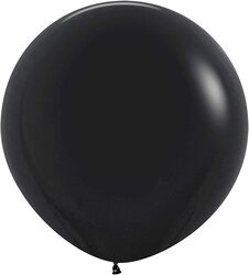 Sempertex 24-Inch Round Fashion Latex Balloons, 3 Pieces, Black
