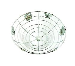 Metal Wire Bowl Round Fruit Basket, Silver