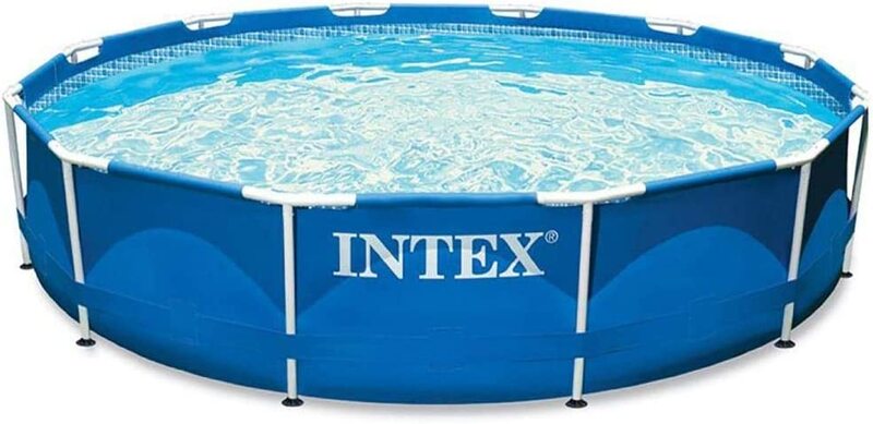 Intex Inflatable Metal Frame Pool, 28210, Blue