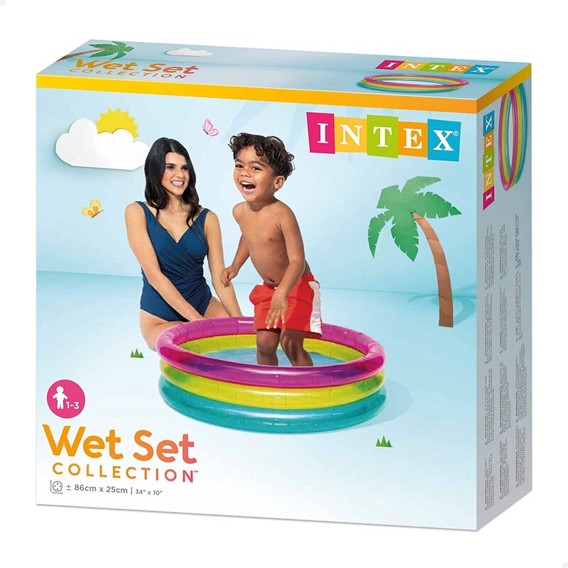 Intex Rainbow Baby Pool, 57104, Multicolour