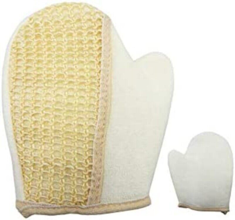 

Generic Beautiful & Effective Bathing Gloves Body Scrubber, Beige, 1 Piece