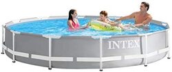 Intex Prism Frame Pool with Pump, 26712, 366 x 76cm, Grey