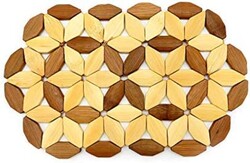 23cm Very Beautiful Bamboo Trivet, Brown/Beige