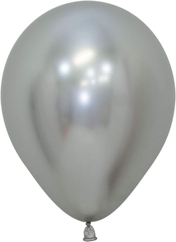 Sempertex 0868859 5-Inch Balloon, 50 Pieces, Reflex Silver