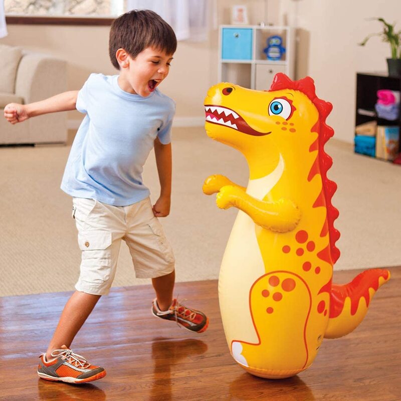 Intex 3D Bop Bag Blow Up Inflatable Tiger Toy, Multicolour, Age 3+