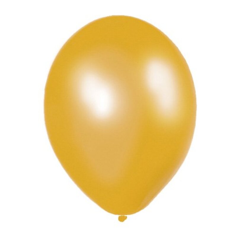 Amscan 30cm Latex Balloons, 50 Pieces, Metallic Gold