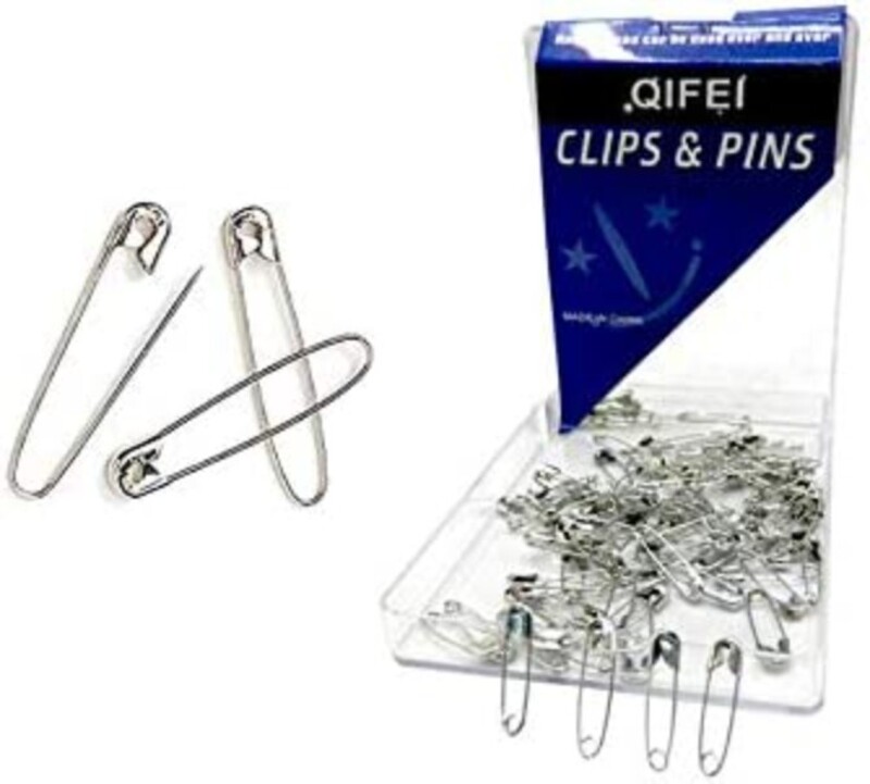Standard Safety Pins, 100 Pieces, Silver