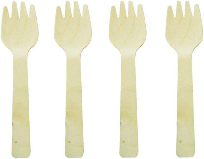 

Unbranded 24-Piece Party Fun Wooden Fork, Off White