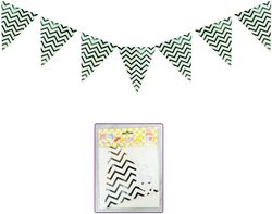 3-Meter Party Fun Paper Banner, 20 Pieces, Silver/white