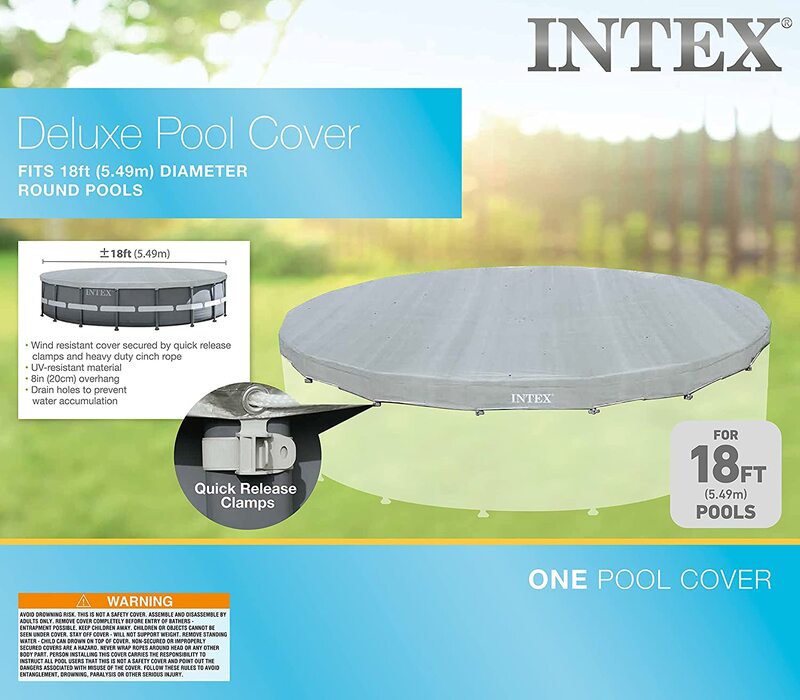 Intex Ultra Frame Pool Cover, Grey