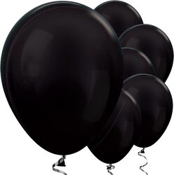 Amscan 20000887 12-inch Latex Balloons, 50 Pieces, Metallic Black