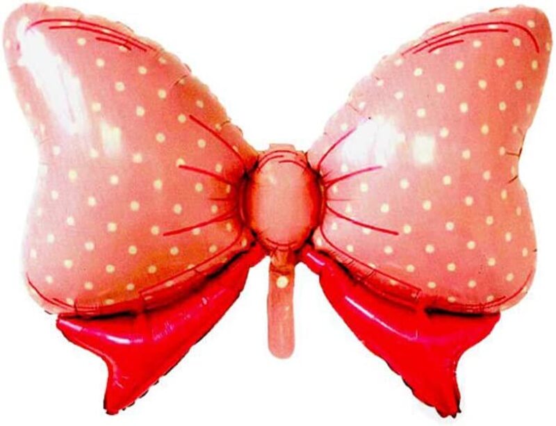 75-cm Party Fun Bow Tie Helium Quality Foil Balloon, Pink