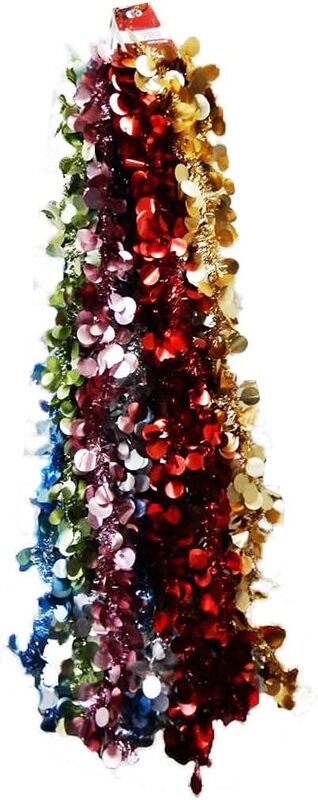 Beautiful Tinsel Decoration For Any Party, 6 Pieces, 7cm x 2mtr, Ages 8+, Multicolour