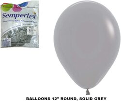 Amscan 20000782 12-inch Latex Balloons, 50 Pieces, Grey
