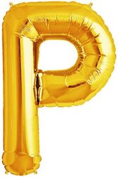 39-inch Letter "P" Alphabet Foil Balloon, Golden