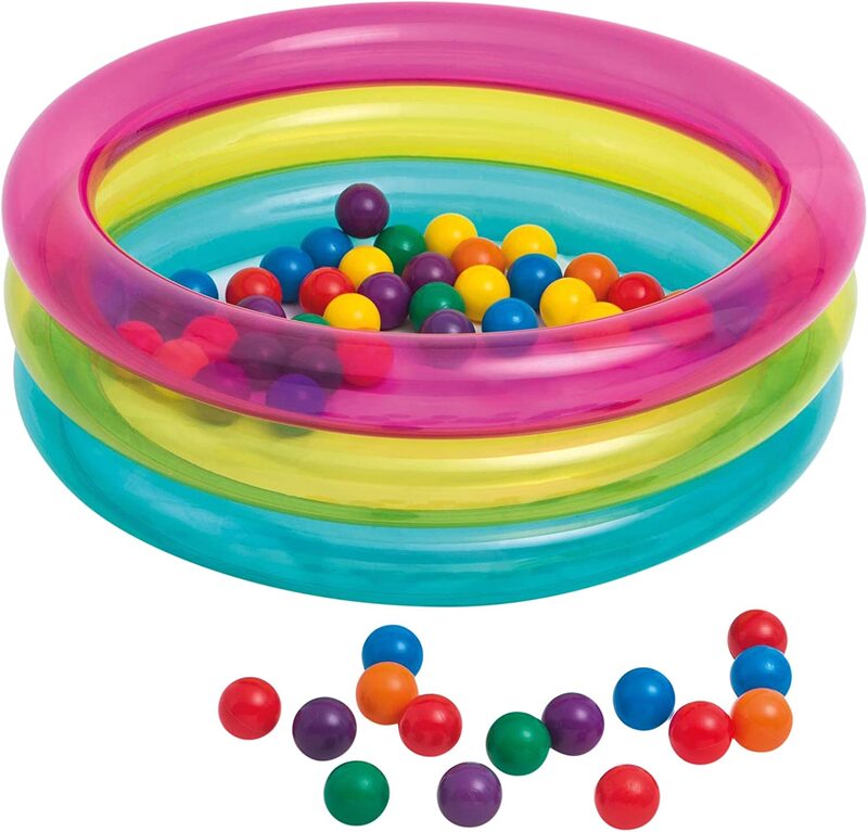 Intex Classic 3-Ring Baby Ball Pit, 50 Pieces, Ages 3+