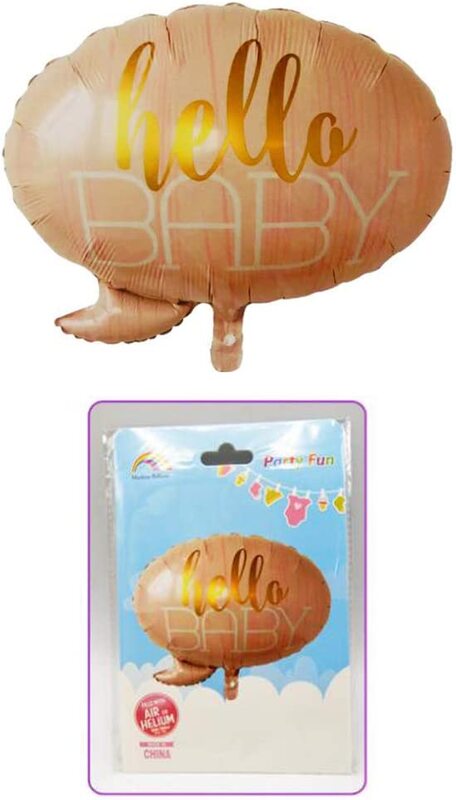 22-Inch Party Fun Hello Baby Foil Balloon, Pink