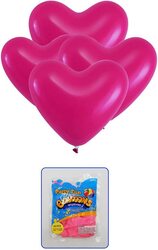 Pink Standard Heart Shaped Balloon, 40 Pieces, All Ages, Pink