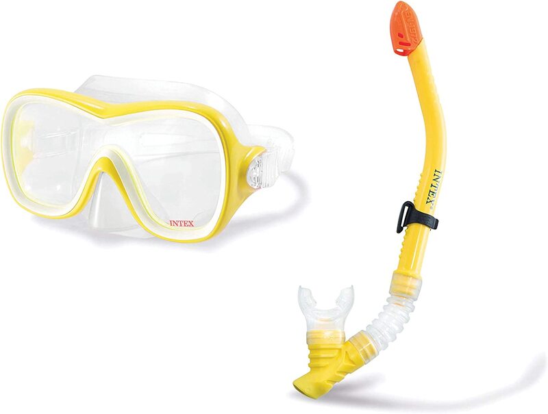 Intex Wave Mask & Snorkel Rider Swim Set, 55647E, Assorted Colour