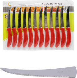 12-Piece Strong & Beautiful Kitchen Fruit Knife, Red