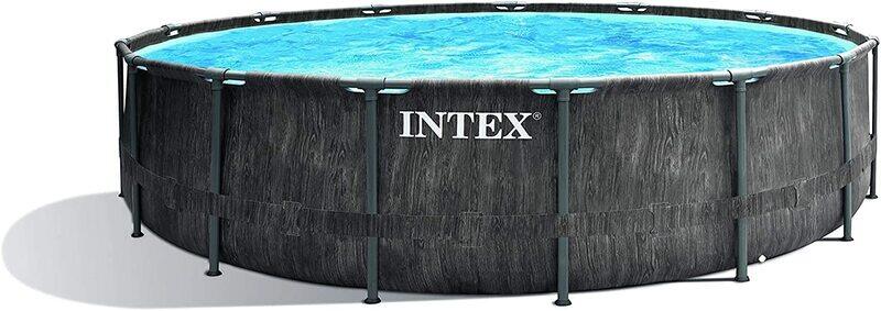 

Generic Intex Round Ground Pool Prism Frame, 26742, Grey