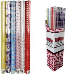 Gift Wrapping Sheet Rolls Set, 70 cm x 1.5 m, 36 Rolls, Multicolour