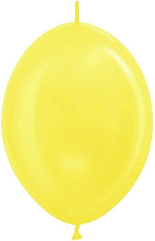 

Sempertex 12-Inch Link O Loon Latex Balloons, 25 Pieces, Metallic Yellow