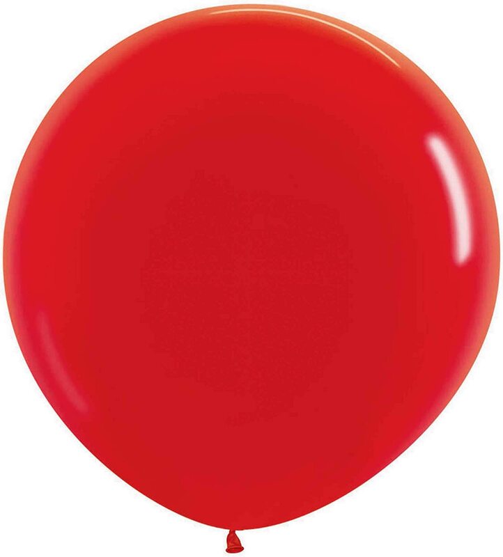 Sempertex 24-inch Latex Round Balloons, 3 Pieces, Fashion Red