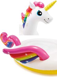 Lucy Inflatable Unicorn Pool Float Ride On Blow, Multicolour