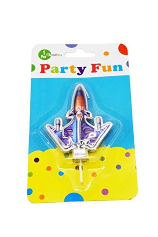 Party Fun Metallic Banner Foil Candle, Multicolour