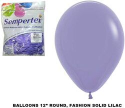Amscan 20000765 12-inch Latex Balloons, 50 Pieces, Lilac