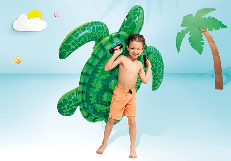 Intex Lil' Sea Turtle Ride-On for Ages 3+, Green