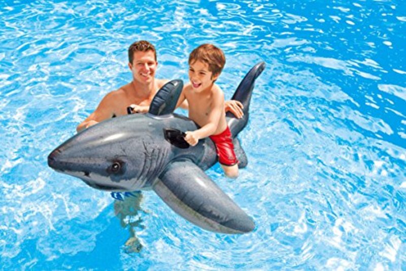 Intex Great White Shark Ride-On Float, 173 x 107cm, Grey